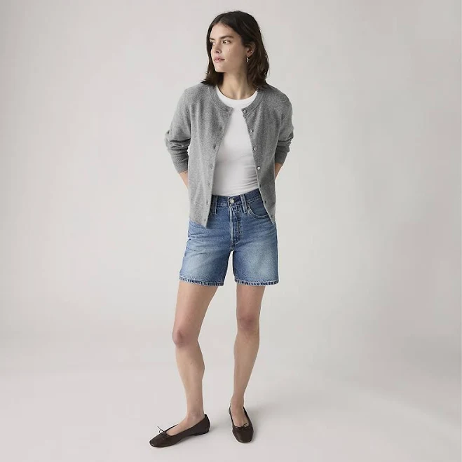 shorts Levi's 501 Original Fit Mid-Thigh Lightweight Women's Shorts - Medium Wash 23 Levi's $69.5