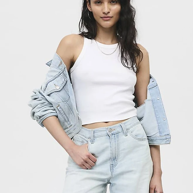 shorts Levi's High Rise Baggy Linen+ Denim Lightweight Women's Shorts - Light Wash 23 Levi's $39.98