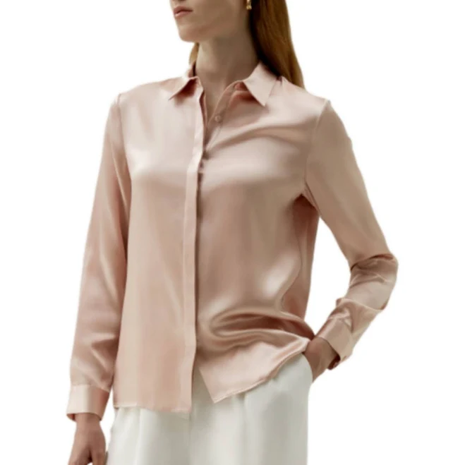 top Lilysilk Women's Basic Concealed Silk Shirt Bloomingdale's $119.2