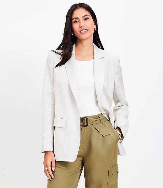 outerwear Loft Women's Tall Oversized Linen Cotton Blazer LOFT $68.93
