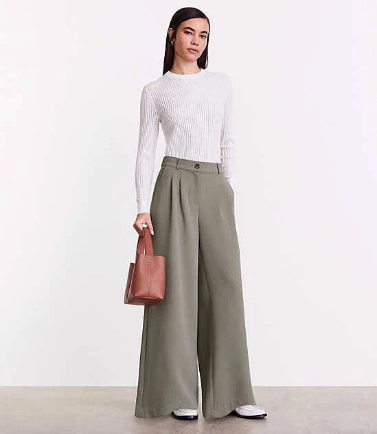 pants Loft Women's Versa Crepe Drape Palazzo Pants LOFT $34.94