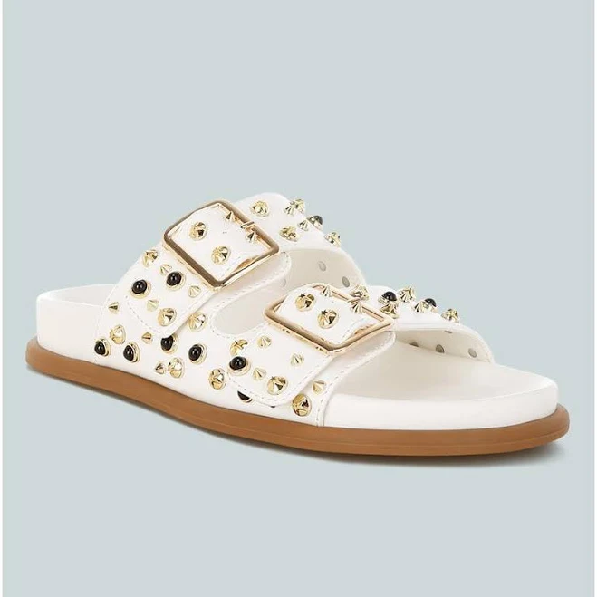 shoes London Rag Jayata Metallic Stud Embellished Slide Sandals Macy's $58.09