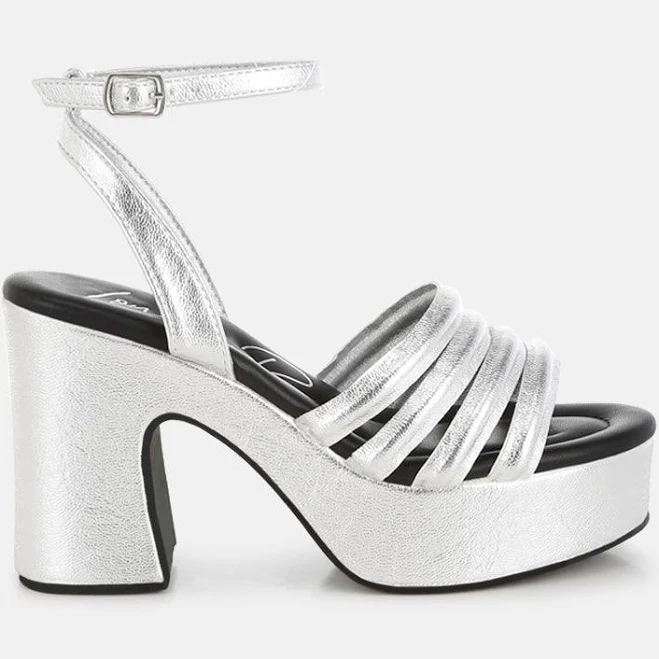shoes London Rag Women's Athla Strappy High Platform Sandals Target $44.99