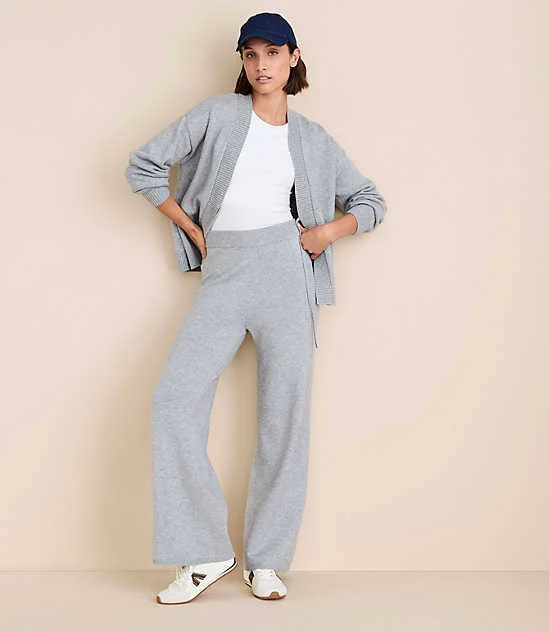 pants Lou & Grey Petite Heathered Softened Wide Leg Pants LOFT $47.47