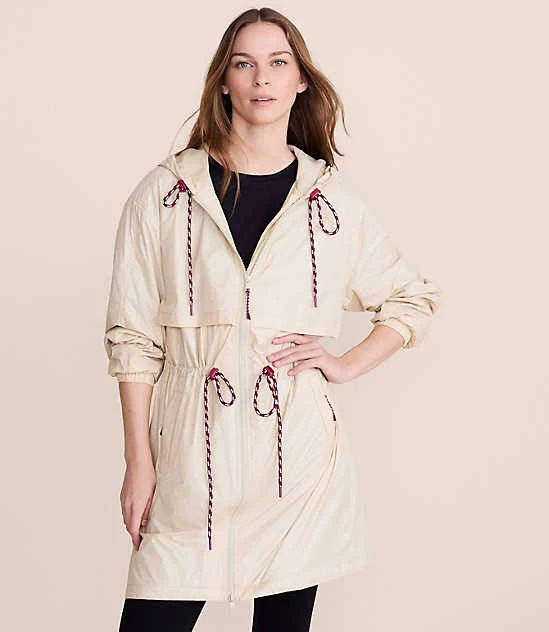 windbreaker Lou & Grey Women's Water Repellent Long Windbreaker LOFT $75