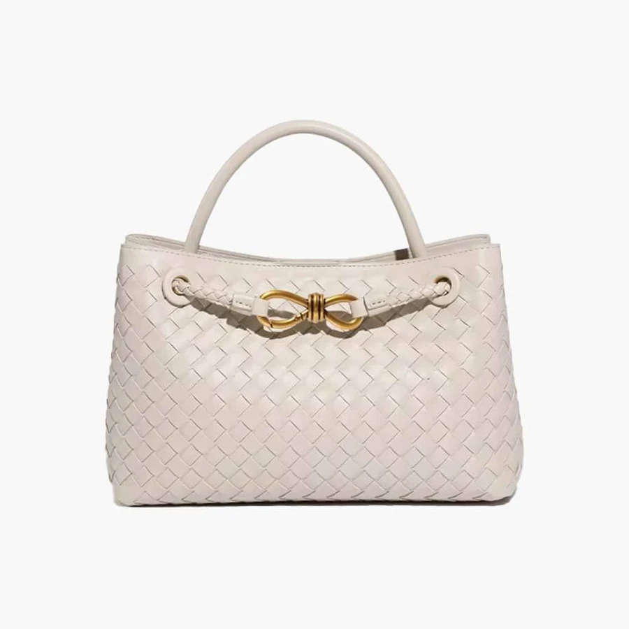 bag Lucia Women's Woven Vegan Leather Handbag with Gold Hardware SOERA $70