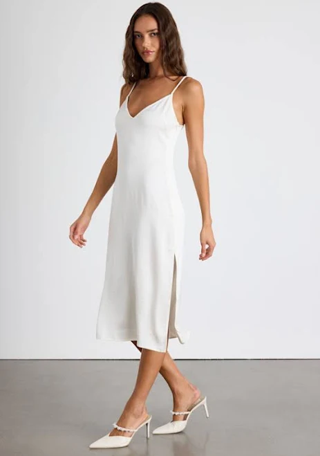 dress Lulus Crinkle Satin Midi Slip Lulus $16.2