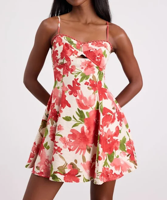 dress Lulus Kylie Floral Skater Mini Dress Lulus $55