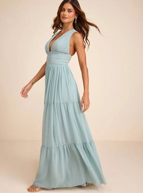 dress Lulus Pleated Tiered Maxi Dress Lulus $99