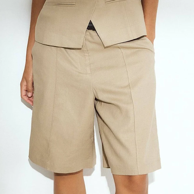 shorts Lydia Tomlinson x NA-KD Linen Blend Mid Waist Bermuda Shorts NA-KD $37.46
