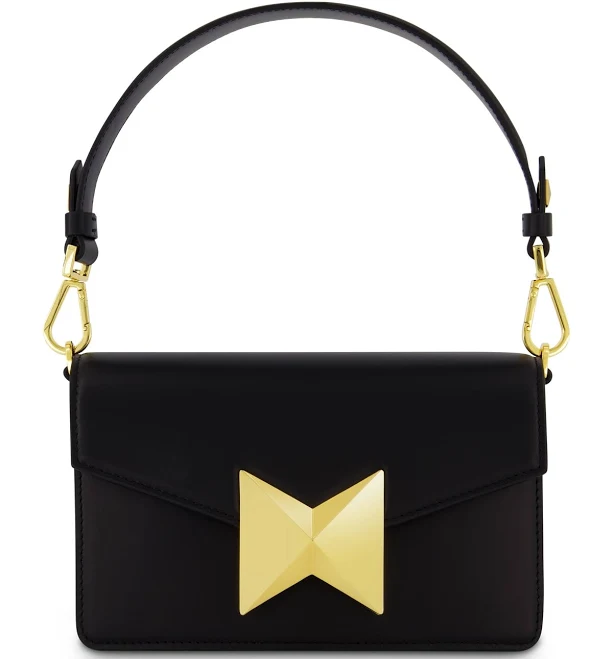 bag Mac Duggal Classic Leather Shoulder Handbag with Gold Hardware Macy's $229.6