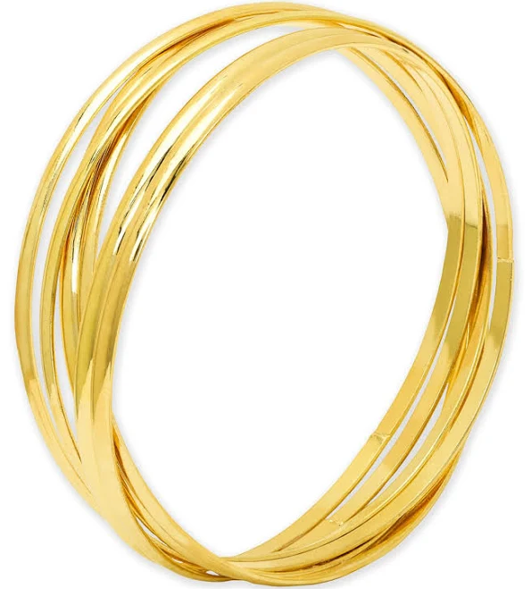 accessory Macy's Women's 6-Pc. Layered Interlocking Bangles Set Macy's $18.73