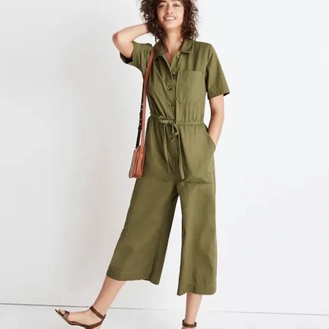 jumpsuit Madewell Pants & Jumpsuits | Madewell Wide Leg Utility Jumpsuit Women Size 6 Olive Green | Color: Green | Size: 6 | Eka2006's Closet Poshmark $40