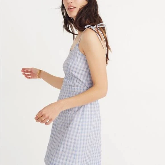 dress Madewell Women's Tie Strap Gingham Dress Poshmark $27