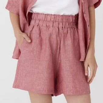 matching set MagicLinen High Waisted Linen Shorts MagicLinen $45.6
