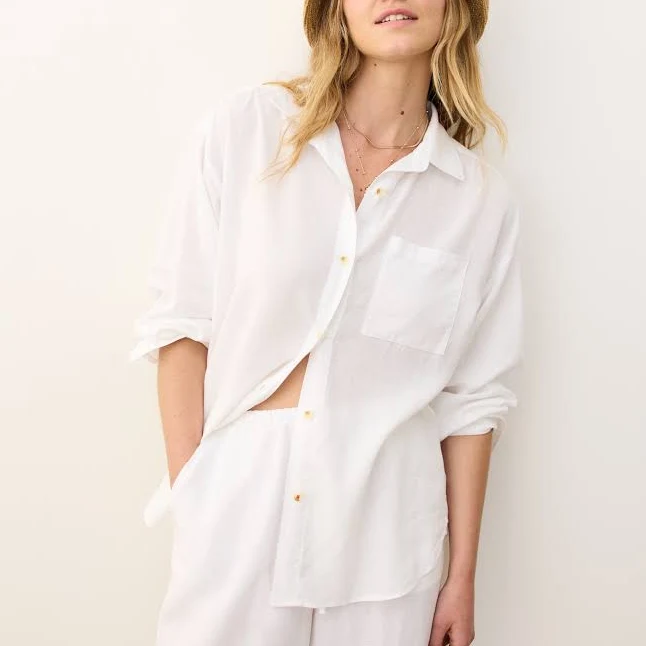 outerwear Marine Layer Women's Gracey Oversized Linen Shirt Marine Layer $110