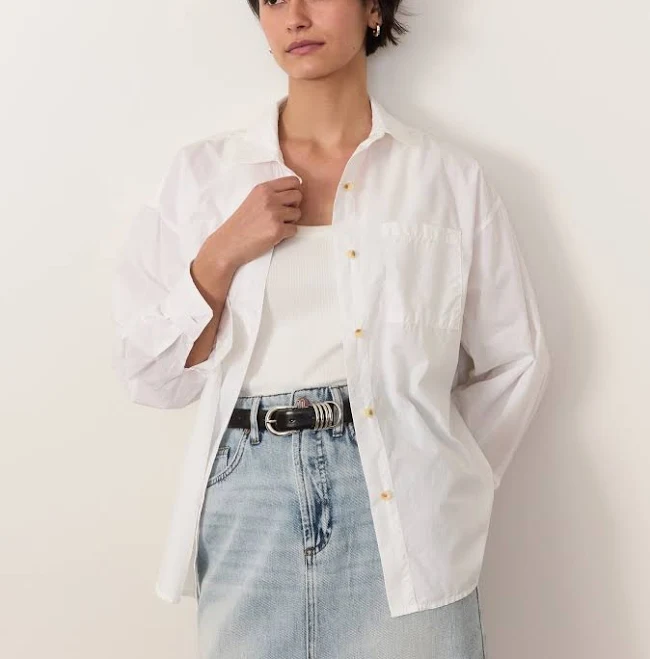 oversized shirt Marine Layer Women's Gracey Oversized Poplin Shirt Marine Layer $58
