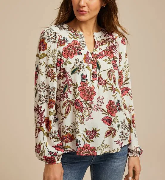 top maurices Women's Floral Peasant Blouse Maurices $36.99