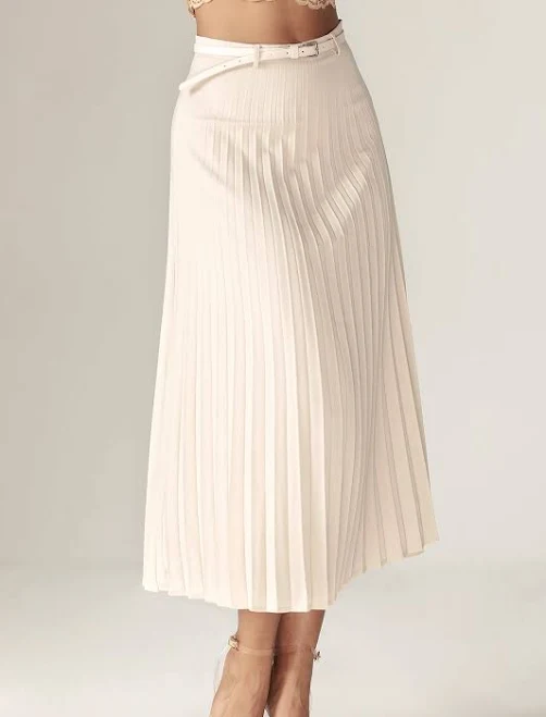 skirt Mei Pleated Midi Belted Skirt Aliava $145