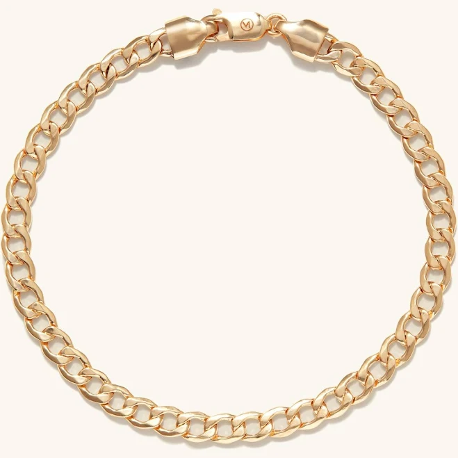 accessory Mejuri 14k Gold Flat Curb Chain Bracelet Mejuri US $198