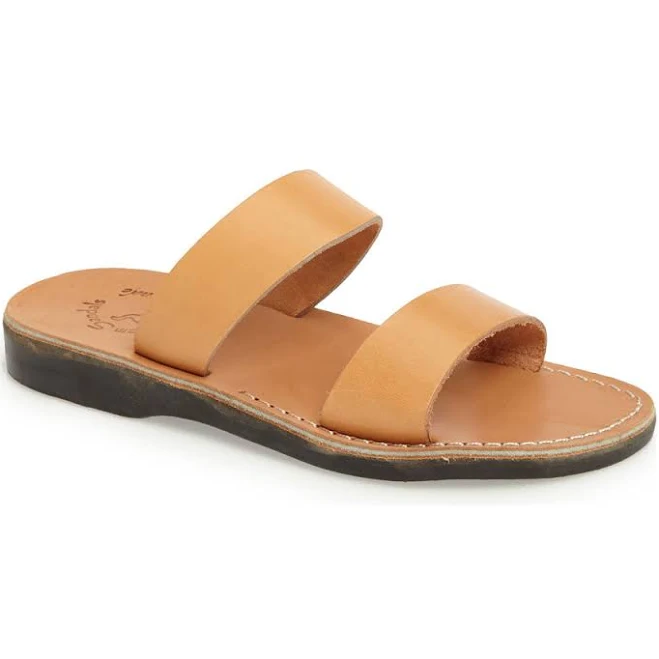 shoes Men's Aviv Leather Double Strap Sandal Jerusalem Sandals $81.95