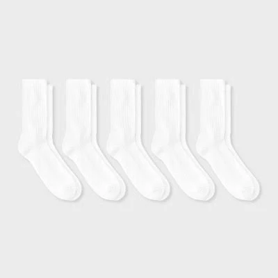 accessory Men's Cushioned Sole Midweight Crew Socks (5 Pack) Target $6