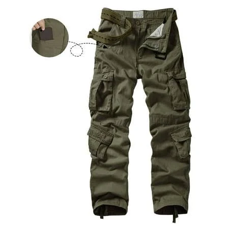 cargo pants Men's Relaxed Fit Cargo Pants with 9 Pockets Walmart - TRGPSG $35.09