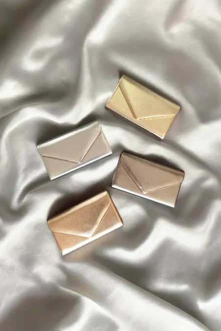 bag Metallic Faux Leather Envelope Clutch Etsy - Seller $28.28
