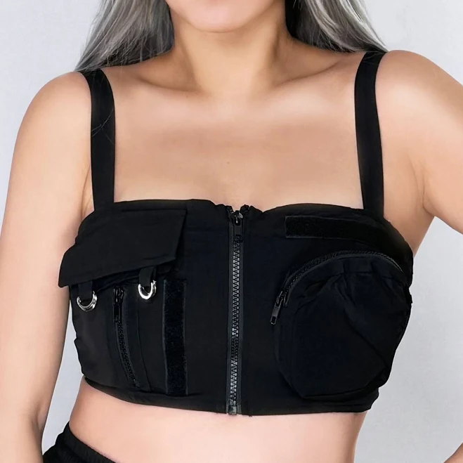 crop top Metro Chic Cargo Crop Top LA Style Rush $15.73
