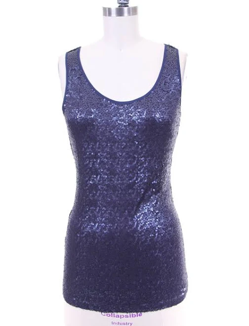 top Micro Sequin Tank Dolce Cabo $38