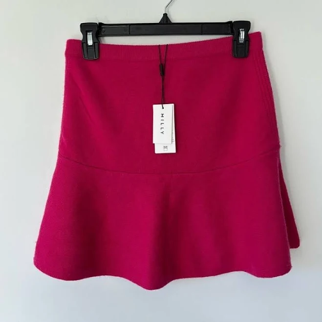 skirt Milly Women's Flare Knit Wool Mini Skirt Poshmark $60