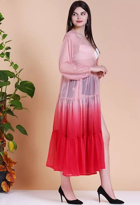 kimono Mini Apparel Women's Ombre Chiffon Kimono Front Open Mini Apparels $45