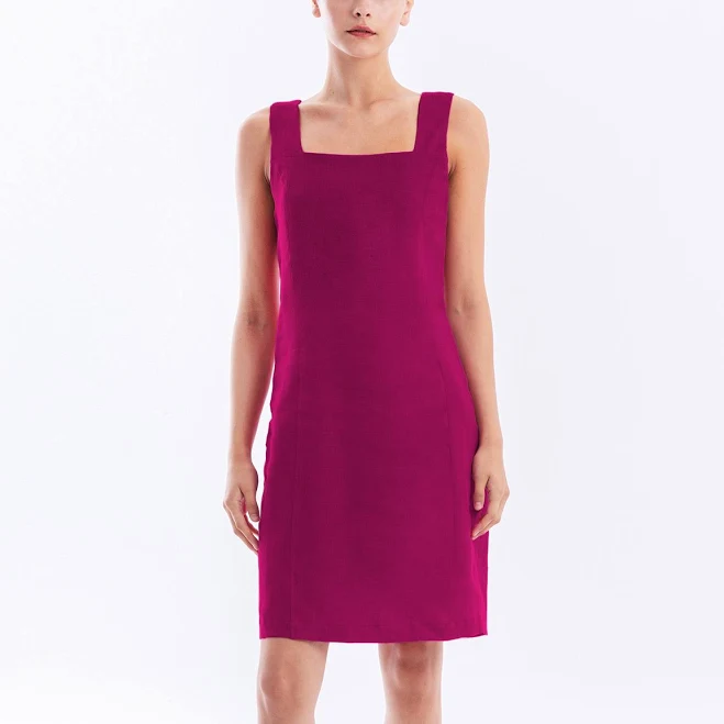 dress Mini Linen Square Neckline Dress Haris Cotton $204