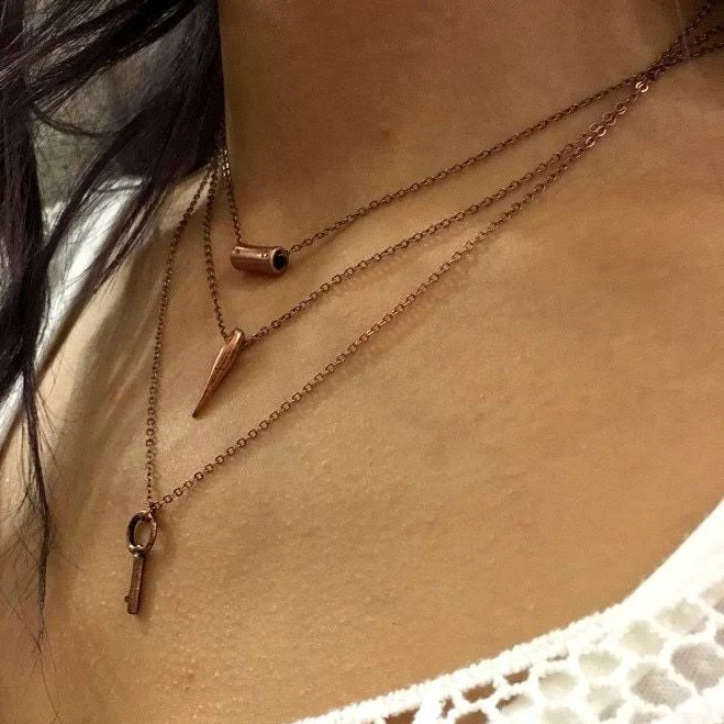 accessory Minimalist Dainty Copper Charm Necklace Etsy - artisanfield $29.5