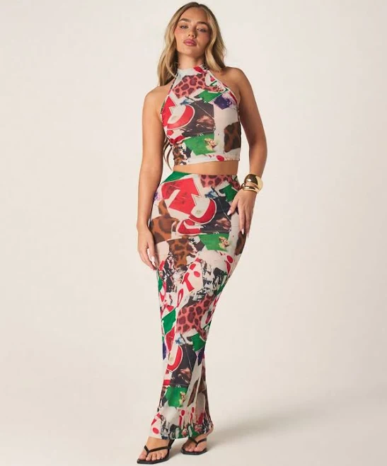 two piece set Missguided Women's High Neck Cami Top and Maxi Skirt Two Piece Set missguided $15.42