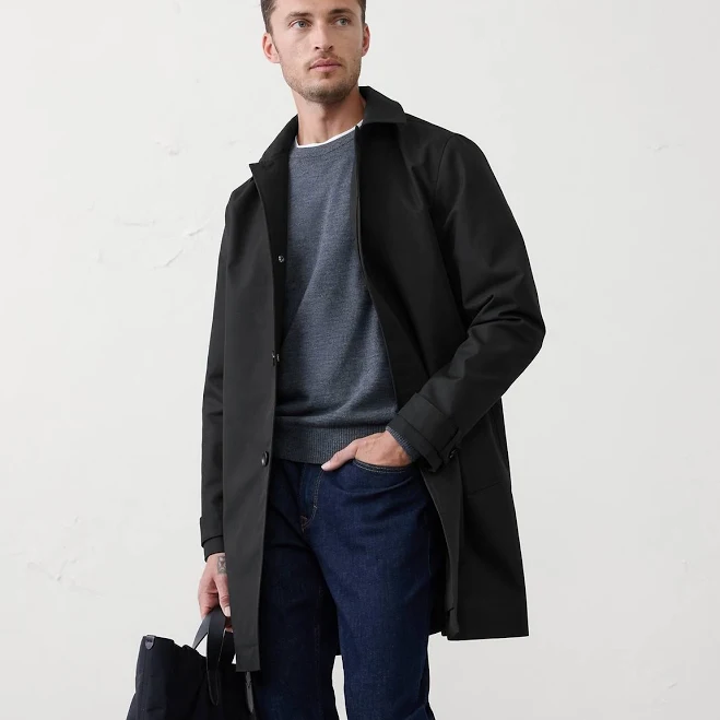 windbreaker Modern Trench Coat Banana Republic Factory $110