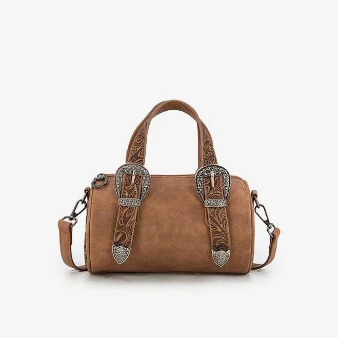 bag Montana West Western Tooled Buckle Collection Mini Barrel Crossbody Bag Montana West $49.99