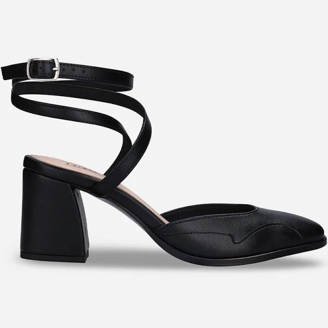 shoes NAE Vegan Shoes Lisa Women's Vegan Apple Leather Strappy Heels Black UK3 EU36 US5 Immaculate Vegan $118