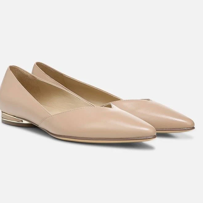 shoes Naturalizer Havana Flat Ballet Flats, Barely Nude Leather, 9.5 Wide | Pointed Toe Naturalizer $135