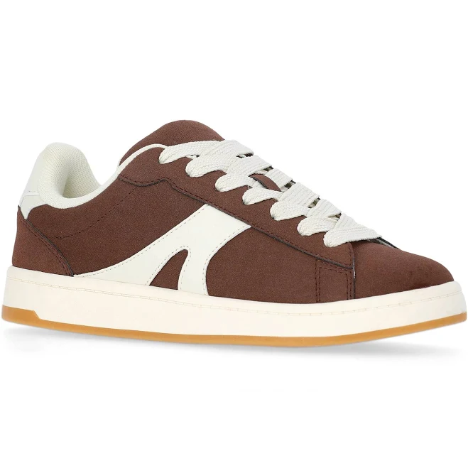 shoes No Boundaries Women's Chunky Lace-Up Skate Sneakers Walmart $24.98