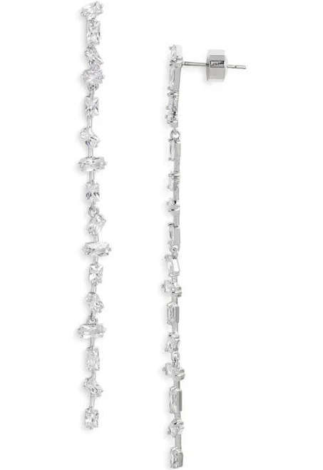 accessory Nordstrom Dainty Linear Drop Earrings with Cubic Zirconia Nordstrom $49.99