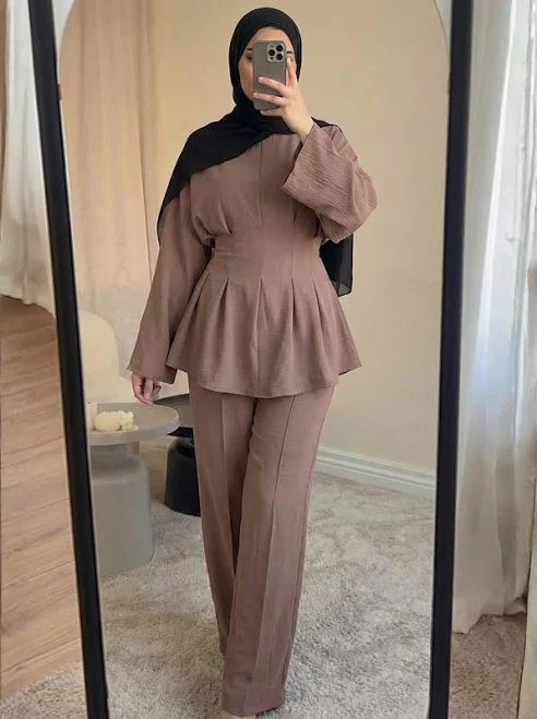 set Nour Modesty Yana Modest Linen Co Ord Set Nour Modesty $65