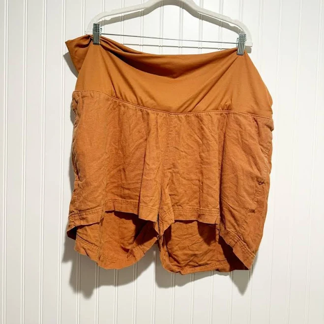 shorts Old Navy Maternity Burnt Orange Linen Shorts Size Xxl eBay - clothespanda $18.75