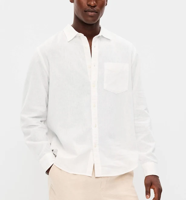 top Old Navy Men's Classic Fit Linen-Blend Shirt Old Navy $22.49