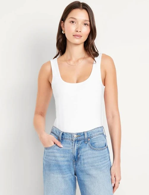 top Old Navy Women's Double-Layer Scoop-Neck Bodysuit Old Navy $12.49