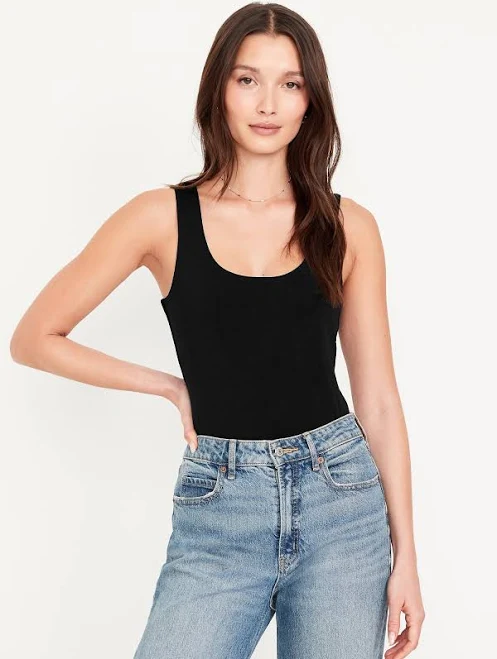 top Old Navy Women's Double-Layer Scoop-Neck Bodysuit Old Navy $14.99