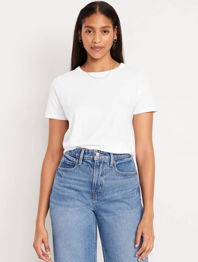 top Old Navy Women's Everywear Crew-Neck T-Shirt Old Navy $7.49