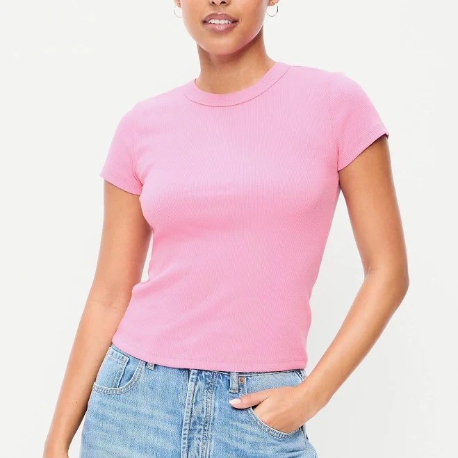 t-shirt Old Navy Women's Snug Crop T-Shirt - Blue - Plus Size 2X Old Navy $12