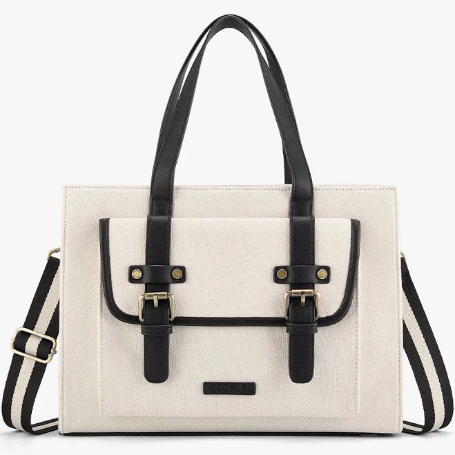 bag Olivia's Canvas Vegan Leather Tote Ecosusi $49