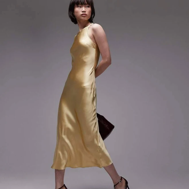 dress & Other Stories Bias Cut Satin Midi Dress ASOS $69.5